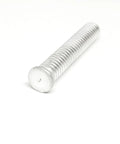 Aluminum CD Weld Studs 1/4-20 Flanged, 2 Inch Long, single stud for sheet metal attachment and fastening