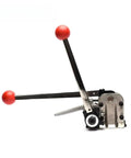 GD35 Manual Sealless Steel Strapping Machine Innovative Combination Banding Tool with red handles and steel frame