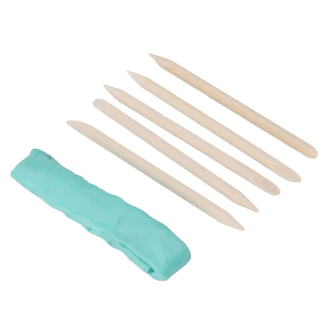 Watch Cleaning Clay Kit With Dual Ended Cleansing Sticks For Dirt And Fingerprints Small Part Watch Brush shown on white background