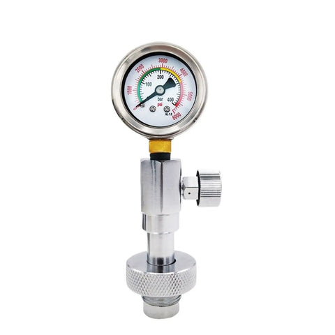 High Pressure Scuba Tank Air Pressure Checker With 400Bar Gauge For DIN Valve Bottles Dive Gear Safety Tool SCBA Tank Tester