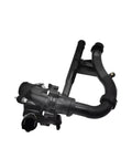 High Octane Engine Cooling Thermostat With Rapid Coolant Temperature Management Plug And Play Direct Bolt On Fitment Replacement For Mercedes Benz M274 W205 W212 W213 Glc, black plastic thermostat assembly with attached pipes.