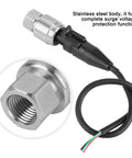 Stainless Steel G1/4 Pressure Transducer Sensor With 5V Output And 0.5-4.5V Or 0-5V Signal, Wide Range 0-100 PSI, Pro Grade Oil Gas Water And Air Pressure Sensor For Industrial Use.