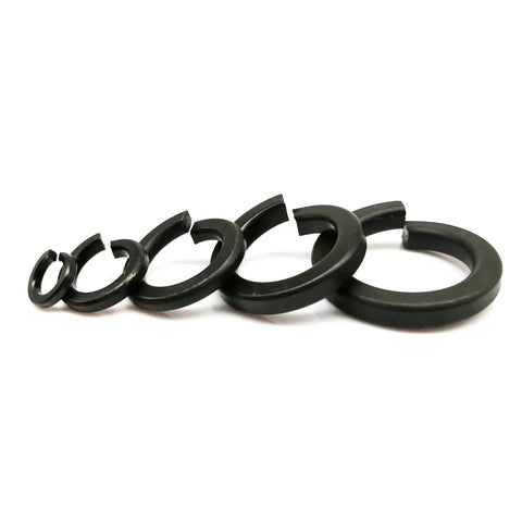 Built To Last Heavy Duty Steel Spring Lock Washers Set GB93 Grade 8 Split Lock Washers For M2 To M24 in various sizes on display
