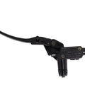 Universal Left Hydraulic Brake Master Cylinder For Seven Eighths Inch Handlebars On Moto ATV Pit Bike Dirt Bike GY6 Engine 50cc To 250cc With Durable Alloy Lever, shown in side view