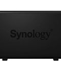 Rock Solid Ds118 Nas Server With 8Tb Internal Drive And 1GbE Ethernet Port, black storage box with Synology logo.