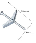 Heavy Duty Toggle Bolt And Wing Nut Kit For Reliable Drywall Anchoring 30 Sets, Easy Mount For Securing Heavy Items, Office Decor, Shelves And Wall Art, Durable Drywall Screws And Anchors For Versatile DIY Projects, silver 3.18in bolt