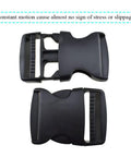 2 Inch Quick Release Side Buckles 6 Pack for Nylon Webbing Straps Durable Plastic Clips front view