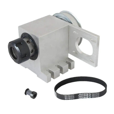 Heavy Duty Fourth Axis Rotary Cnc Kit Paired With 57 Stepper Motor And 11 Er32 Collets, metal body, precision machining component.