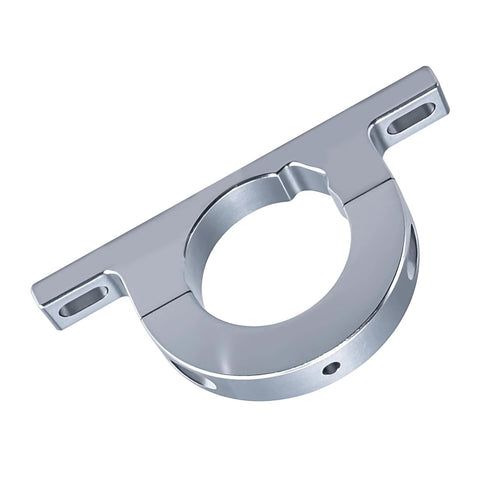 Close-up of KPALAG 2-inch steering column underdash clamp, aluminum alloy, keyed mount.