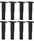 8Pcs Adjustable Telescoping Furniture Legs, Heavy-Duty Replacement for Bed Frames and Tables, Height Range 7.6 to 13.5 Inches, Black PP