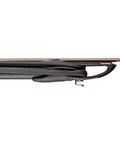 Close-up of Metal Speargun For Spearfishing And Underwater Hunting With Anodized Aluminum Barrel And Enclosed Track Double 14mm Elastics.