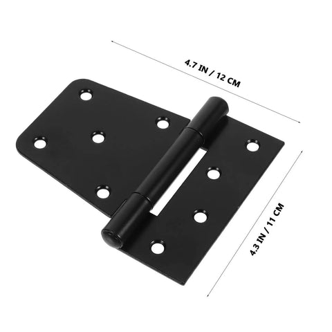 Heavy Duty Furniture Hinges Set In Black Carbon Steel With Screws Gate And Shed Door Hinges Smooth Low Noise Closing Right Or Left Hand Use