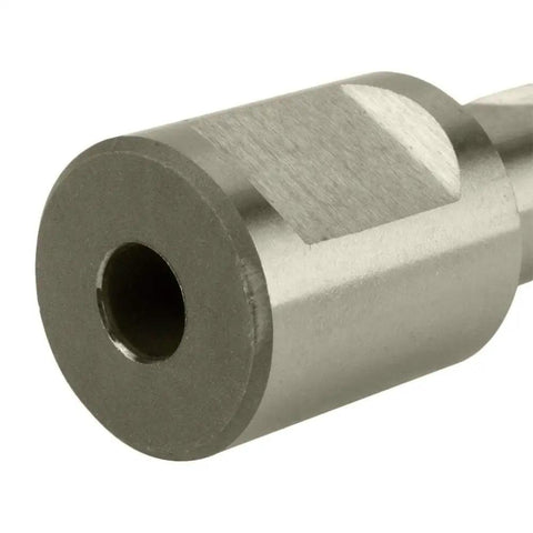 Close-up of the 3/4 inch Weldon shank for High Speed HSS Twist Drill Bit For Magnetic Drill Press with clean cutting design.