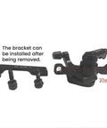 Rock Solid Mechanical Disc Brake Set For Mountain Bikes Featuring Steel Rotor And Caliper Piston With Killer Grip And Sick Stopping Power For Trail Sessions, showing black bracket and caliper.