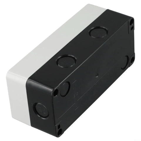 Pro Grade Industrial Push Button Station With Control Box 22mm Momentary Reset Switch Self Resetting 1No 1Nc Start Stop Controller IP65 ABS Panel 10A 440V For Electrical Gear black ABS control box