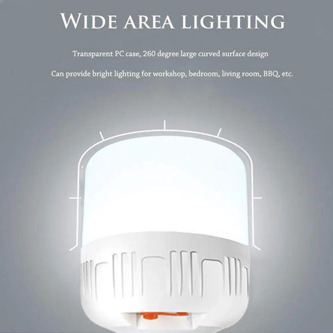 Newest 30W 5500LM Waterproof Rechargeable LED Night Light Bulb Dimmable Emergency Light For Camping And Outdoor Use