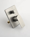 Wall Mounted Bathtub Faucet With Hand Sprayer And Waterfall Spout All In One Tub Shower Set Brushed Nickel Finish