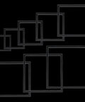 Top Shelf Set Of Eight Square Router Templates For Woodworking Projects Tough Clear Acrylic Tracing Jigs From Two Point Nine To Eight Inches arranged in layered display on a black background.
