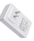 Rock Solid Uninterruptible Power Supply With 2600Mah Battery Backup Heavy Lifter Ups Adapter, white charging adapter with prongs.