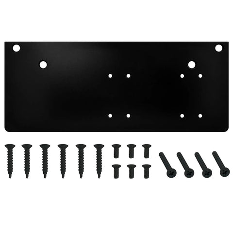 Flat Drop Bracket Mounting Plate For 4000 Series Door Closer Black Parallel Arm Mount with screws included