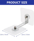 Anti Tip Furniture Wall Anchors 4 Pack Heavy Duty Stainless Steel And Acrylic Easy Install Keeps Bookcases Shelves Dressers Stay Put And Upright Prevent Tipping For Home Use, 2.8 in size