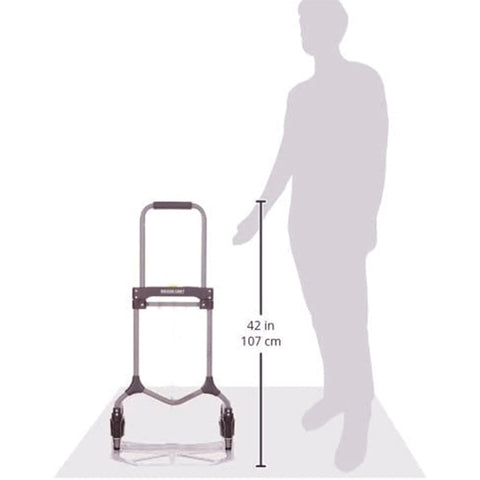 Welcom MC2S Magna Cart Elite folding hand truck, front view, silver, 200 lb capacity