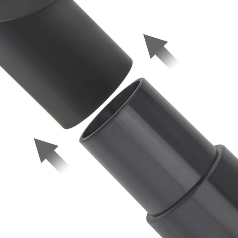36mm Long Horse Hair Vacuum Brush With Universal Connector For 32mm And 1-1/4 Hose showing adapter connection.