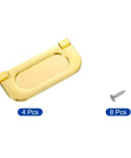 4 Pack Flush Pull Handles Set For Cabinets And Drawers, 3 Inch Hidden Recessed Grip, Gold Finish, Includes Screws, shown with screw