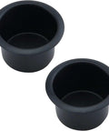 2 Pack Aluminum Cup Holders For Cars Boats Sofas Patios And Trucks Black Durable Drop In Drink Holders That Fit Most Cups Cans And Bottles Less Than 3.14 Inches