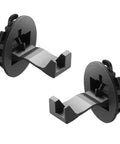Two-pack washer lid strike latches with circular mounting plates, gray plastic, compatible with Whirlpool/Maytag washers