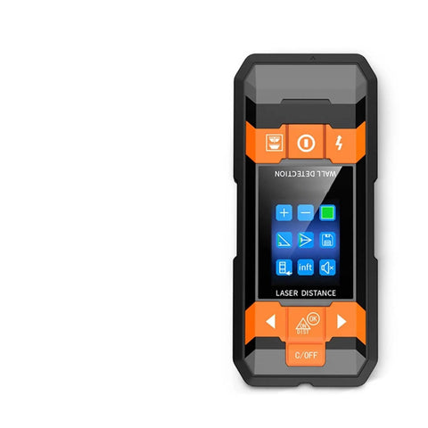 Top Tier Digital Stud Finder Wall Scanner With Ac Wire Detection And Wood Tracking Depth Gauge For Non Invasive Drywall Check Homeowners Dig This Solid Diy Tool Because It Delivers Accurate Finds Every Single Time Smooth Sailing, showing device front with buttons.