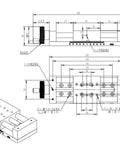 Diagram of Manual Linear Stage With 150mm Travel And 80x80mm Table, slick optical sliding translation for precision alignment.