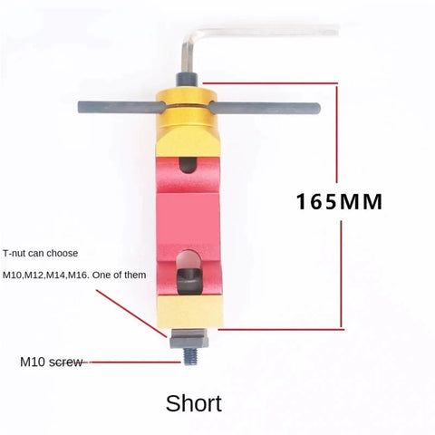 Heavy Duty Universal Adjustable Cnc Mill And Lathe Workpiece Stop Positioner Tool With Quick Release Pin and M16 Base Bolt, 165mm size.