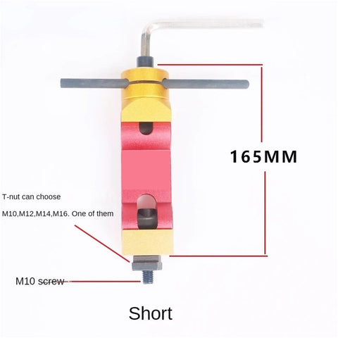 1Pcs Universal Adjustable Cnc Mill Workpiece Stop Positioner For Lathe Machining With Multi Function Locator Tool And M10 Mounting Bolts Pro Grade Shop Essential shown from top, 165mm length, metal construction.