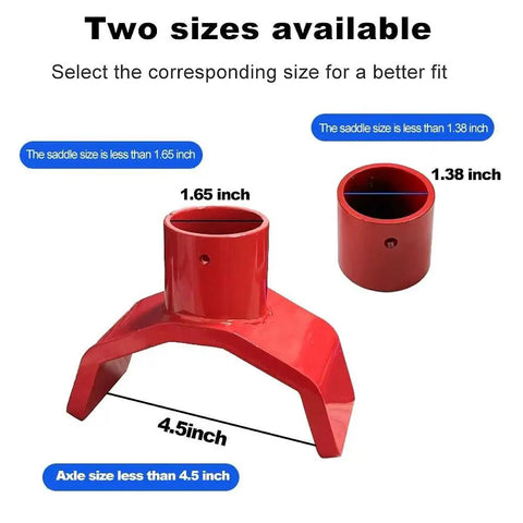 2 In 1 Bottle Jack Adapter Safe Steel Lifting Saddle For 3 Inch And 4 Inch Round Or Square Axle Tubes Fits 1.65 Inch 42mm