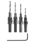 Do It All Hex Shank Countersink Drill Bit Set, 5 Piece, Includes Sizes 6, 8, 10, 12, Adjustable Depths for Precise Pilot Holes