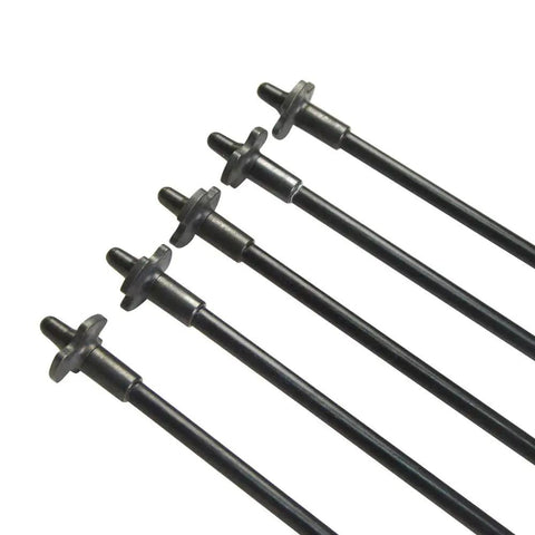 Five 24 Inch Crossbow Release Bolts with Decocking System for Bow and Archery Hunting, durable glass wrap, 9mm outer diameter.
