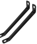 Pair of heavy duty steel black front support axle brackets for utility carts and wheelbarrows replacement mounts