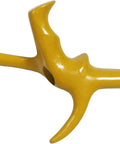 Insulated Pistol Grip Replacement For Foil And Epee With Anatomical Left Hand Design in yellow aluminum, side view