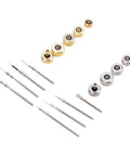 Pro Grade Watch Repair Kit With Stainless Steel Crown And Spring Bars Replacement Parts Set displayed on white background