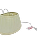 Over The Bed Reading Lamp With Soft Cream Pleated Fabric Shade And No Fuss Easy On Off Pull Cord Eye Friendly Bedside Light