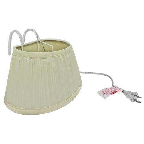Over-The-Bed Reading Light Two Pack With Soft Fabric Shade Easy On Off Pull Cord Bedside Headboard Lamp For Reading In Bed Cozy Eye-Friendly Book Light For Knitting Puzzles And Chill Nights featuring a cream-colored fabric shade and pull cord