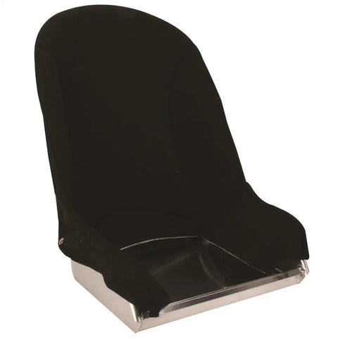 Lightened Aluminum Bomber Seat Kit with low back bucket seat, pad cover, sliders, and mount brackets for hot rod interiors.