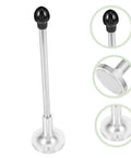 Golf Alignment Rod Swing Trainer with Magnetic Base for Aiming and Posture, silver rod with black cap.