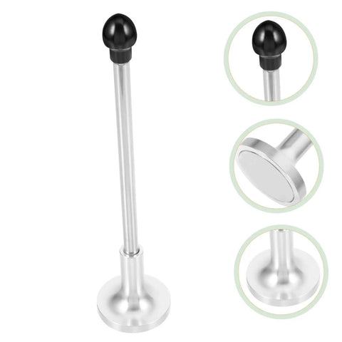 Golf Alignment Rod Swing Trainer with Magnetic Base for Aiming and Posture, silver rod with black cap.