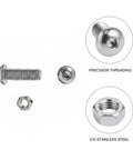 316 Stainless Steel Micro Fastener Kit With Metric Screws And Nuts M1 Through M1.6 For Precision Electronics And Marine Hardware Repair, screw and nut close-up