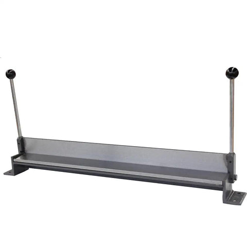 30 Inch Manual Sheet Metal Brake With Dual C Clamps Portable Steel Bender showing lightweight gray frame and adjustable handles