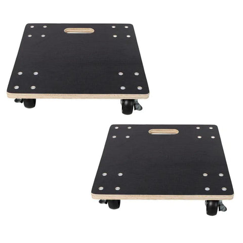 Heavy Duty Furniture Moving Dollies 15 Inch Plywood Roller With Swivel Wheels Up To 1320 Lbs Capacity, black surface, sturdy design.
