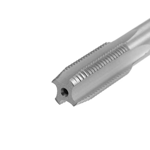 Close-up of 1/4-18 NPS Pipe Tap With 4 Straight Flutes, High Speed Steel Threading Tool For Fast Metal Tapping, Dope Cutting Tap