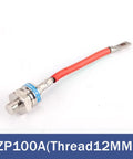 High Power Diode Stud Mount For Welding Machines Generators 1600V Brass Terminal with red wire and threaded 12MM connector.